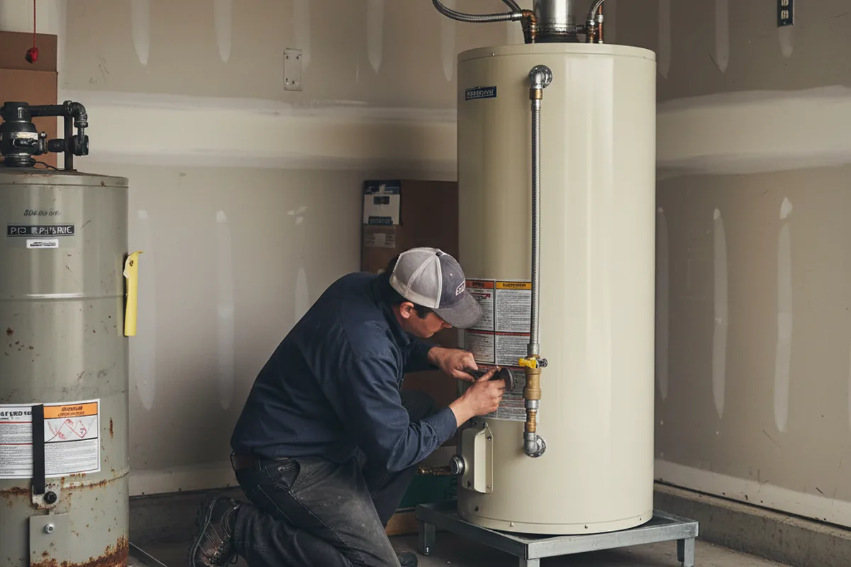 Water heater and shutoff valve replacement in Tehama